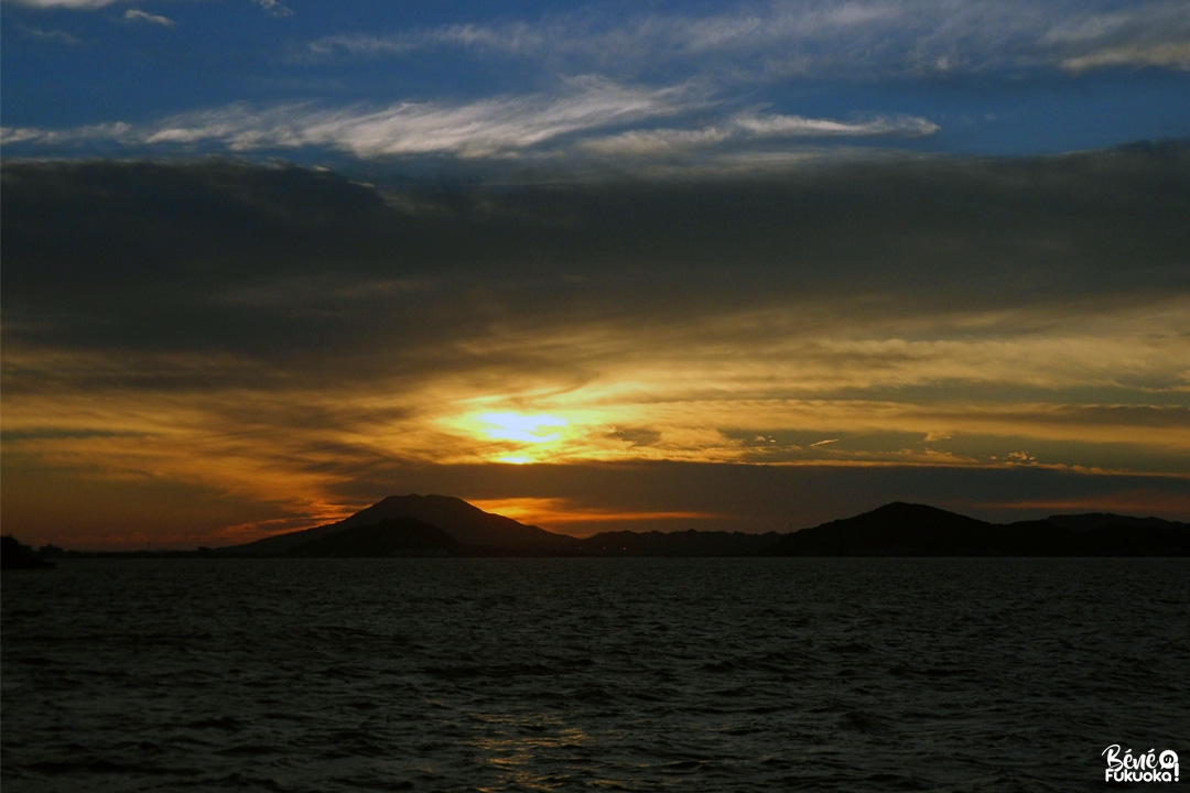 Coucher de soleil sur Fukuoka