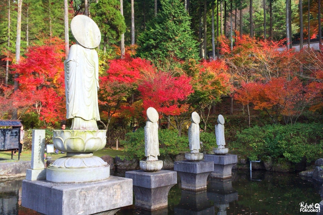 Roku Jizô ike et momiji, temple Nomiyama Kannon-ji, Fukuoka