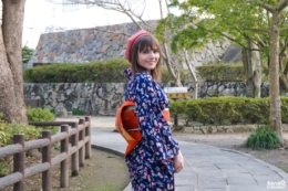 Se promener en kimono à Kitsuki, Ôita
