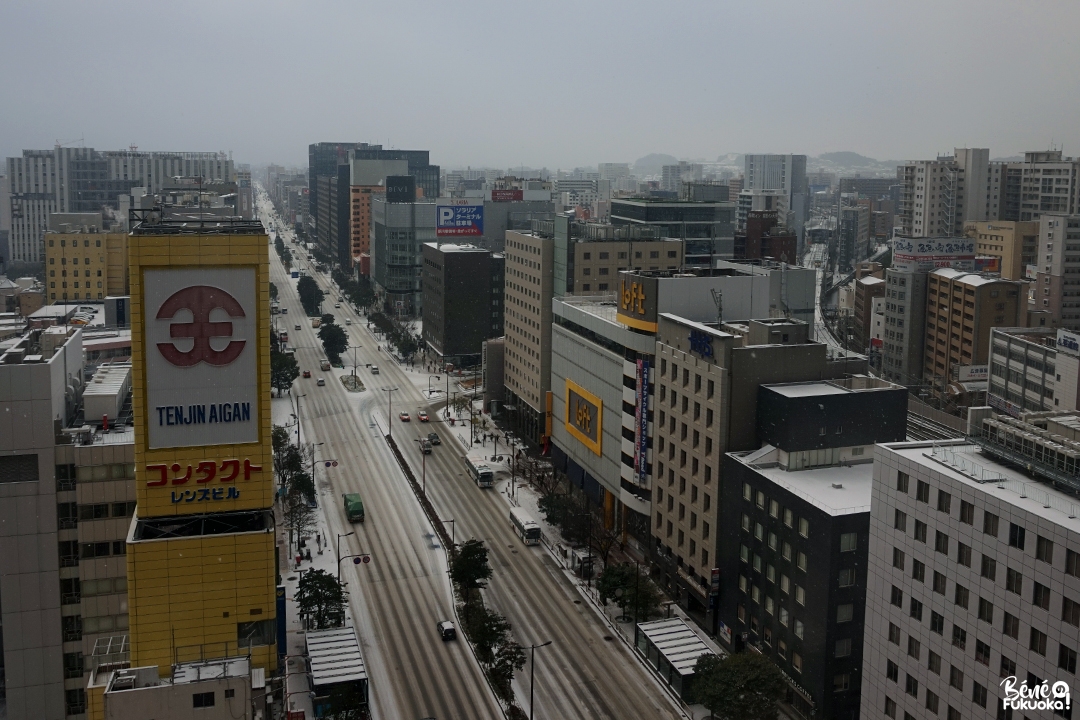 Il neige à Fukuoka