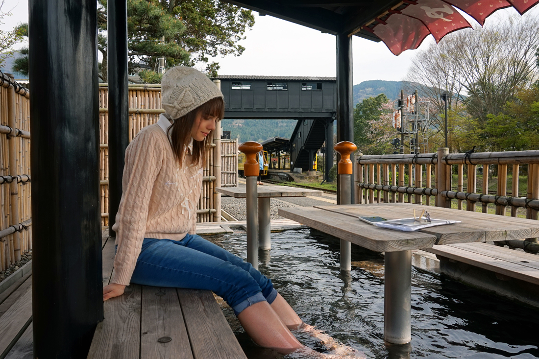 Ashiyu (onsen pour les pieds), Yufuin, Oita