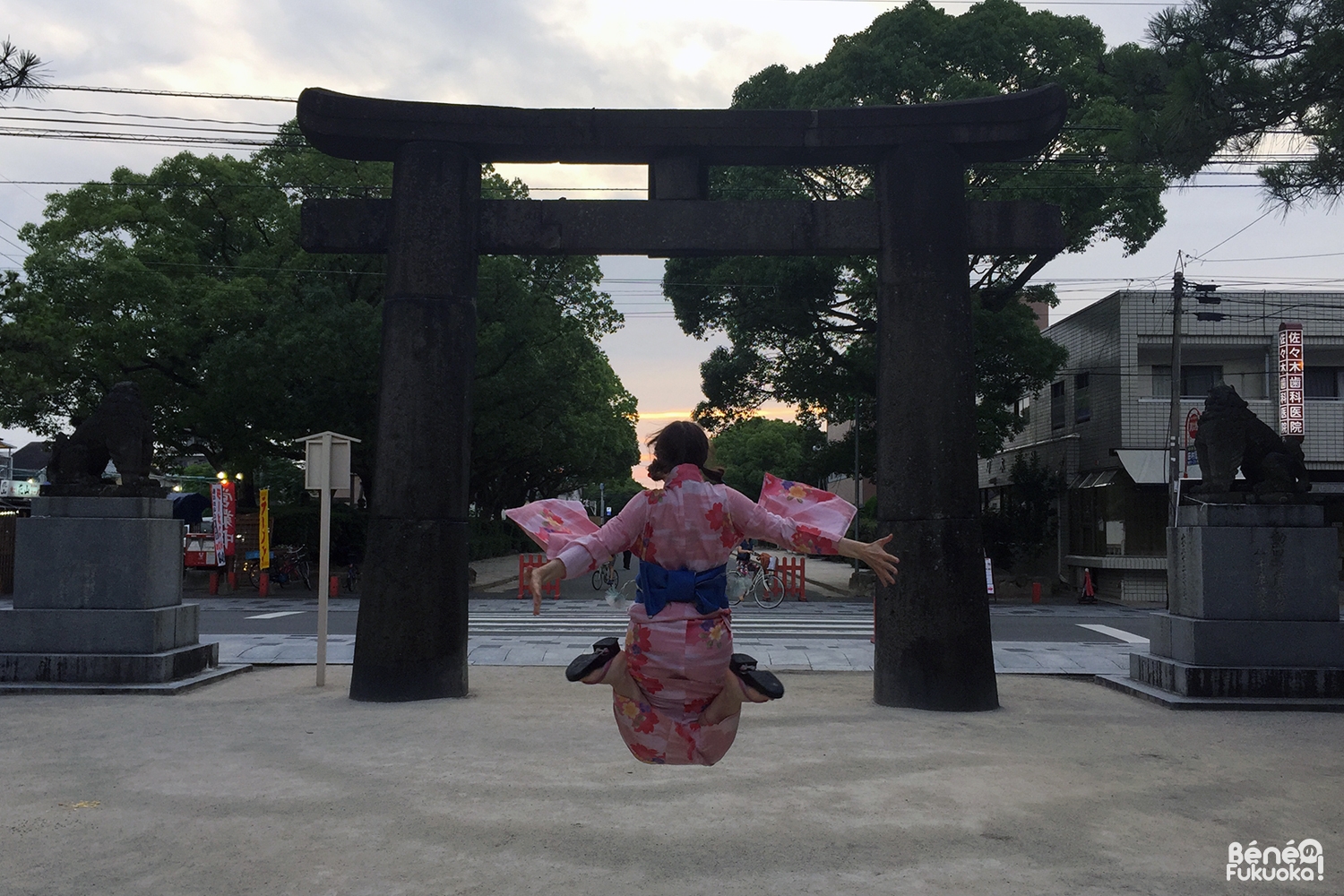 Yukata au soleil couchant