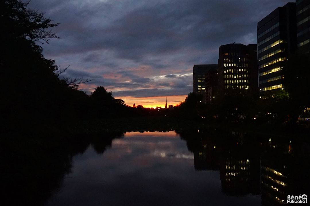 Coucher de soleil sur Fukuoka