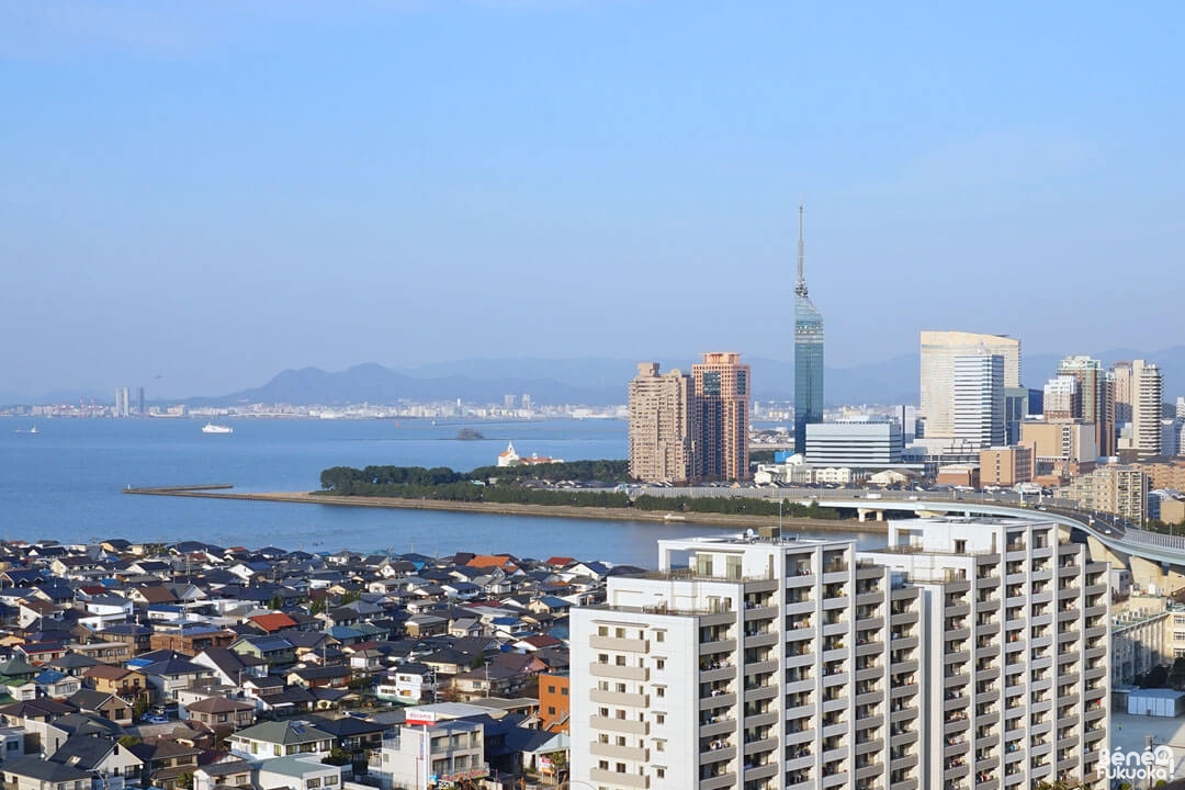 La vue sur Fukuoka depuis le sanctuaire Atago