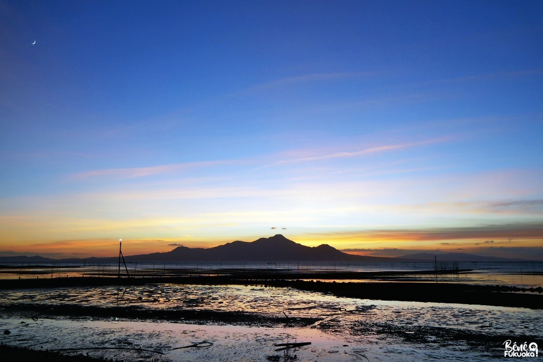 Coucher de soleil sur la baie de Shimabara, Kumamoto