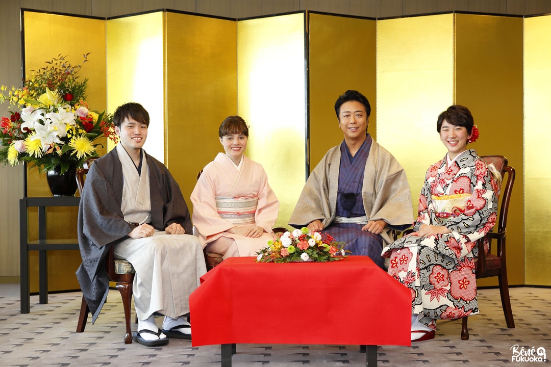 Séance de discussion avec le maire Takashima Sôichirô pour le journal de la ville de Fukuoka