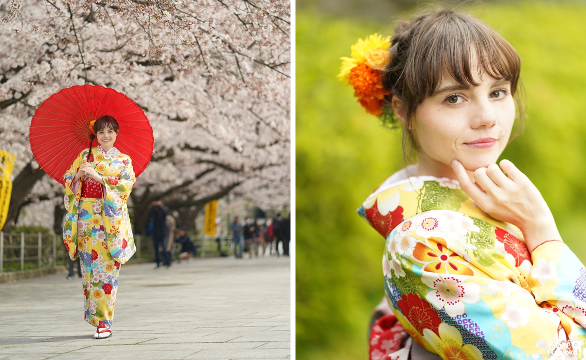 Location de kimono (Mayu no Yakata) au parc Maizuru de Fukuoka