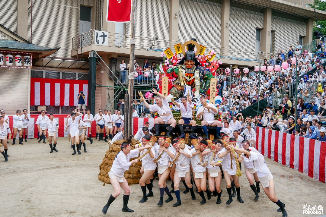 Le festival Hakata Gion Yamakasa, Fukuoka au sanctuaire Kushida