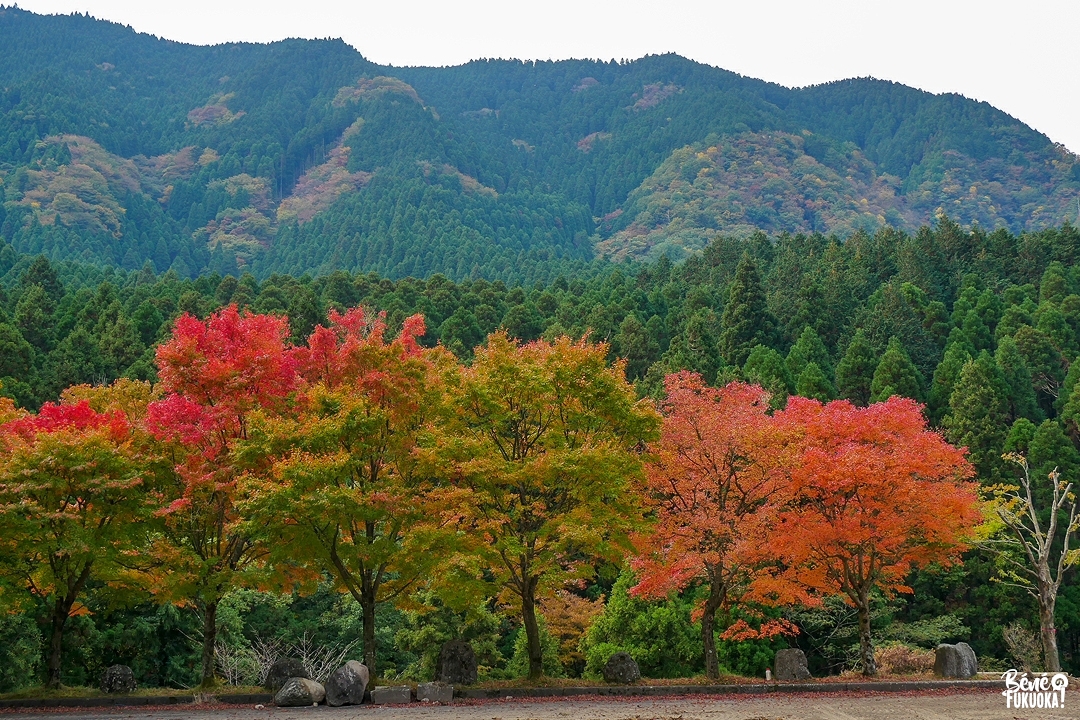 Momiji et montagnes à Soeda, Fukuoka