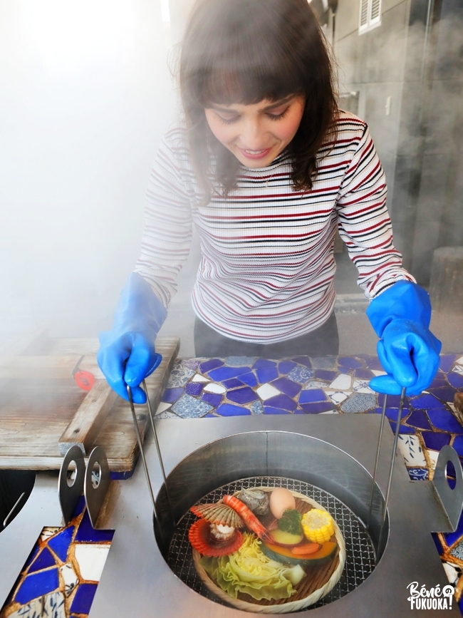 Chinetsu Kanko Labo Enma, restaurant de cuisine à la vapeur d'onsen, Beppu
