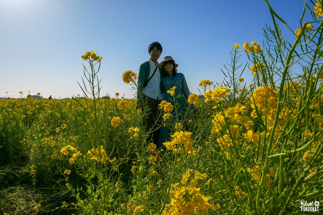 Kiyo et moi au parc Mushirouchi Nanohana, Koga, Fukuoka