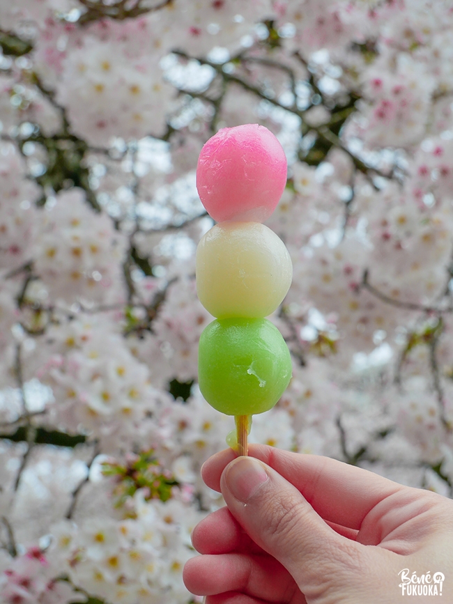 Dango et cerisiers au temple Tôchô-ji, Fukuoka