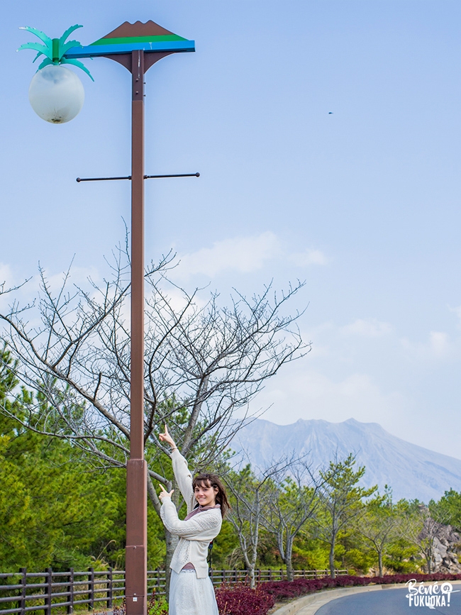 Lampadaires daikon (radis blanc) du Sakurajima, Kagoshima