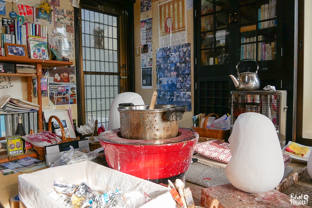 Atelier Gôto qui fabrique les Hime daruma (Taketa, préfecture d'Ôita)