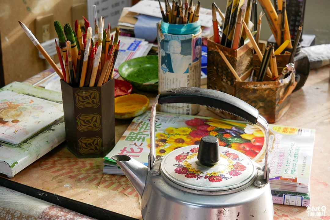 Atelier Gôto qui fabrique les Hime daruma (Taketa, préfecture d'Ôita)