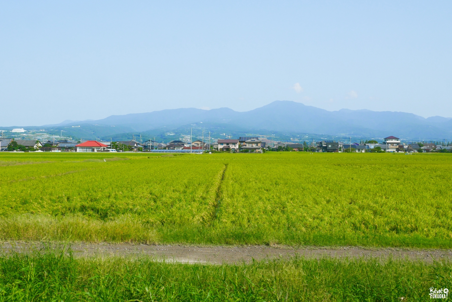À bord de la ligne Shimabara Railway (paysage vu depuis le train)