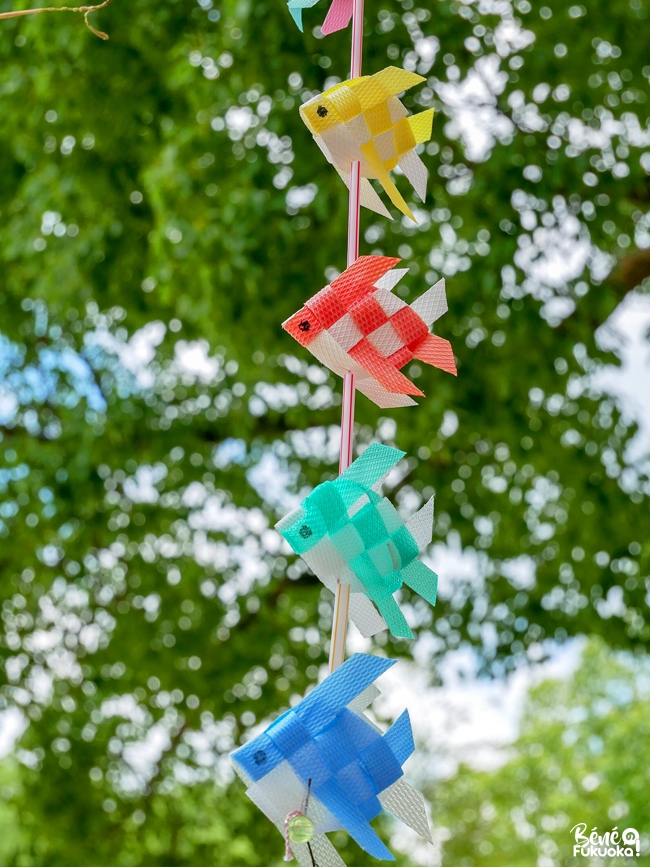 Décorations pour Tanabata, la Fête des étoiles au sanctuaire Dazaifu Tenmangû, Fukuoka