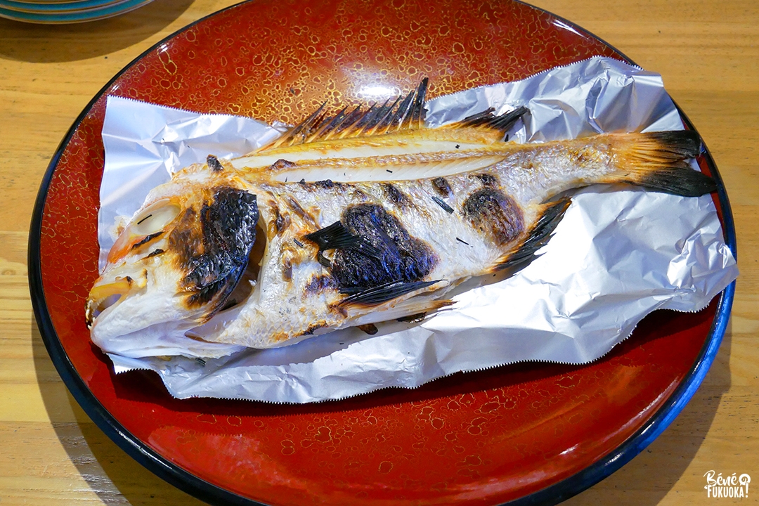 Daurade grillée, plat d'Okuizome