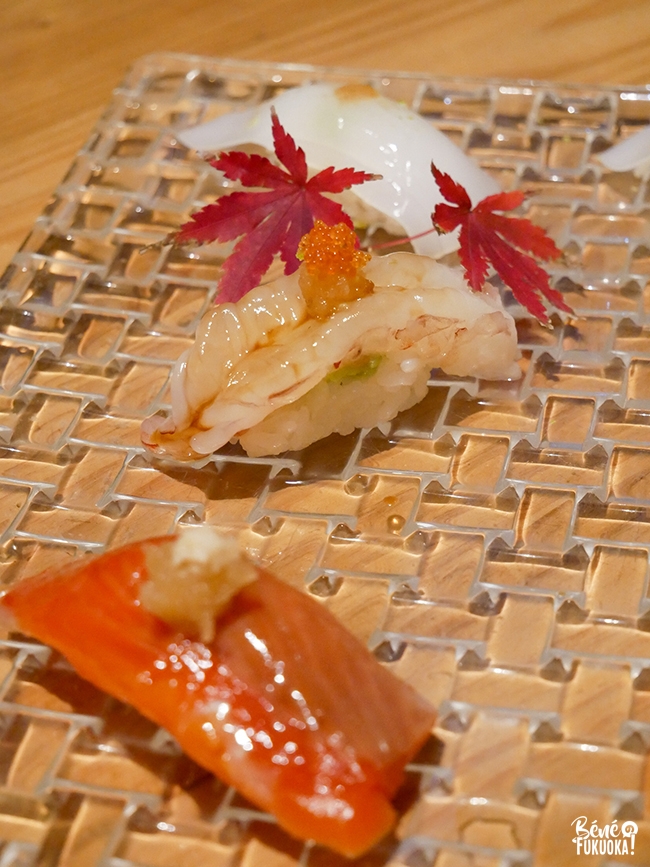 Sushis de chez Terusushi, restaurant de Fukuoka
