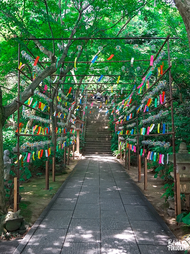 Festival des clochettes de vent (fûrin matsuri) en 2017 au temple des grenouilles, Kaeru-dera, Ogôri, Fukuoka